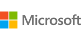 The Microsoft logo on a black background, representing some Microsoft employees using our services for digital business cards.